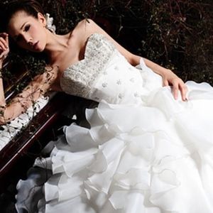 Gorgeous Custom White Wedding Dress NWT